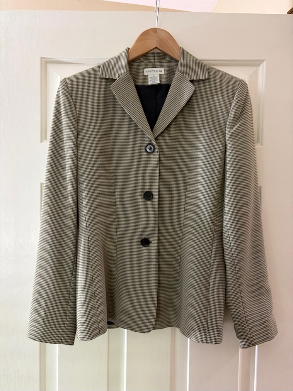 Ann Taylor Vintage Houndstooth Blazer Size 4